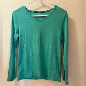Croft & Barrow Turquoise Long Sleeve Tee